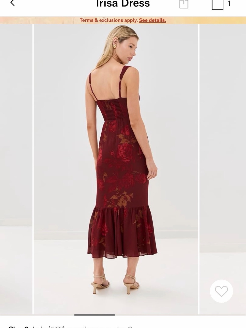 π Reformation Irisa Floral Lace-Trim Midi Dress in Burgundy and Rust π - Picture 3 of 4